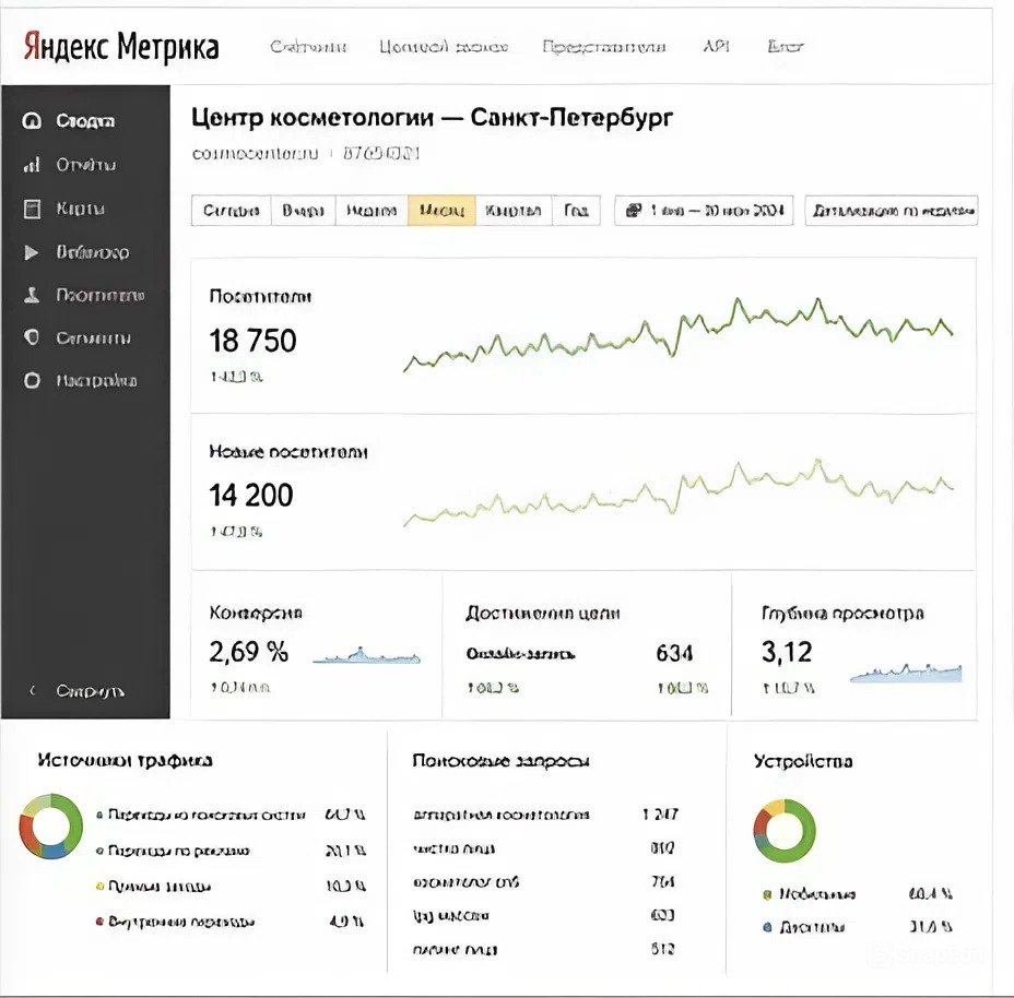 Яндекс.Метрика - Центр косметологии