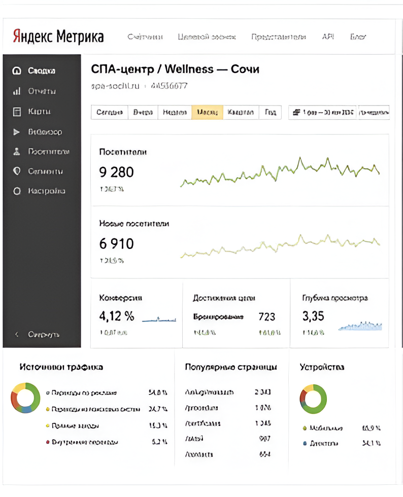 Яндекс.Метрика - СПА-центр